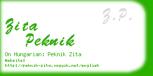 zita peknik business card